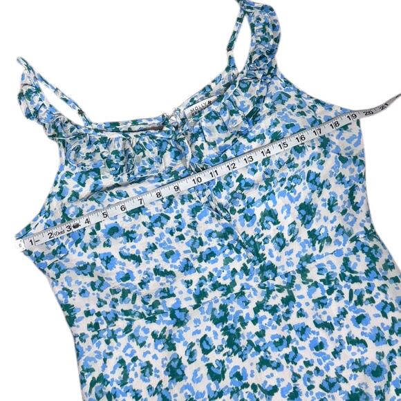 Molly Bracken Floral Print Ruffle Trim Sleeveless Mini Dress - NWT - Size L - Picture 5 of 5